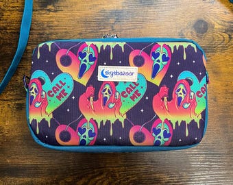 Everyday Bag, Crossbody Bag, Shoulder Bag, Spooky Purse, Waterproof Bag, Handmade Bag, Ghost Neon Purse, Halloween Horror Bag, Catalina