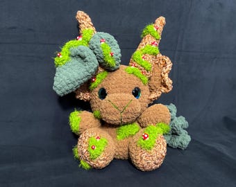 Mushroom Goat, Mushroom Plush, Forest Goat Plush, Crochet Baphomet, Plush Baphomet, Amigurumi, Black Phillip, Crochet Goat