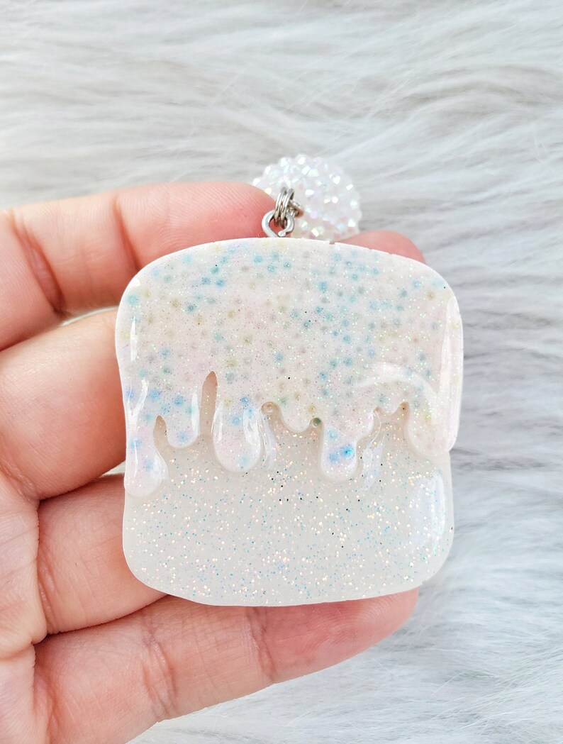 Marshmallow Resin Keychain Etsy