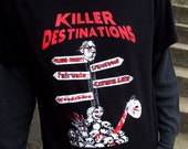 Killer Destinations- Freddy Krueger, Jason Voorhees, Leatherface, Psycho horror tribute shirt