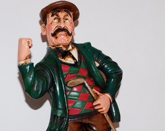 Vintage Peter Mook Golf Statue Bunker Sand Trap Kneeling Etsy