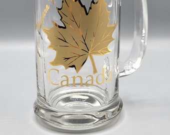 Canada Maple Leaf Design Beer Glass Mug