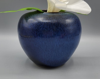 Japanese made blue pottery vase