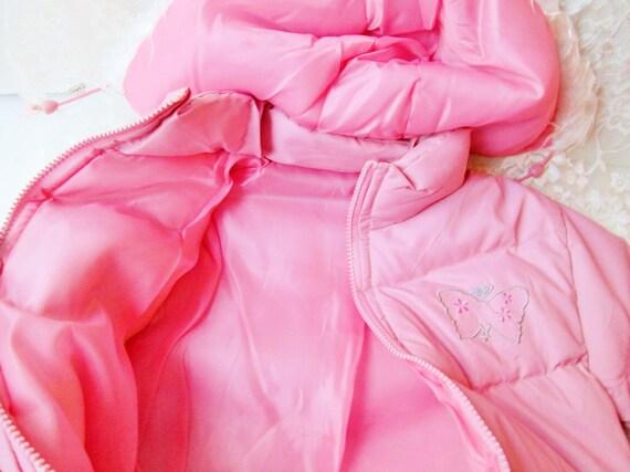 Pink Girls Hooded Coat Size 10 Girls Winter Coat … - image 4