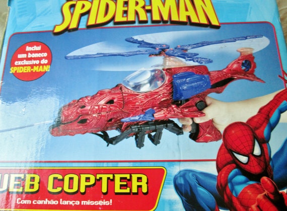 Spiderman Web Copter Toy the Amazing Spider man Web Copter NIB Play Set W 6 Spiderman Action Figure Missiles Marvel Universe Rare Etsy UK