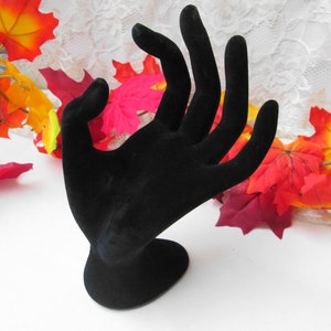 Black Velvet Mannequin Hand Ring Display Jewelry Bracelet Glove Women&#39;s Hand Display Hand Body Parts Jewelry Display