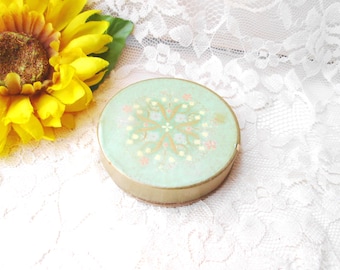 Poudre et houppette pour le visage Avon, teinte rose beige vintage, boîte d'origine et poudre cosmétique maquillage, rangement beauté