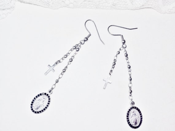 Vilage Nuevos Pendientes Femeninos De Acero Inoxidable Cross Vilage Nuevos Pendientes Femeninos De Acero Inoxidable Cross