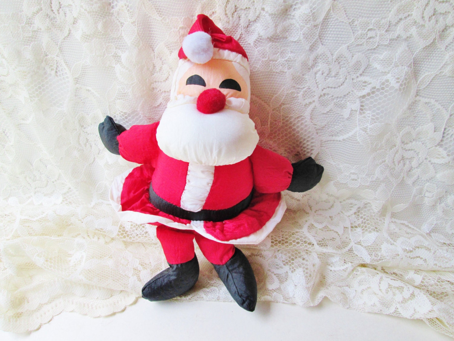 Large Stuffed Santa - Etsy