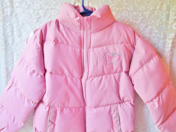 Pink Girls Hooded Coat Size 10 Girls Winter Coat … - image 2