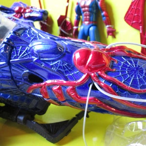Spiderman Web Copter Toy The Amazing Spider-Man Web Copter NIB Play Set w 6" Spiderman Action Figure & Missiles Marvel Universe Rare image 7