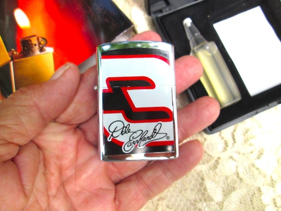 NASCAR Dale Earnhardt #3 Lighter Signature Set With Fluid N New Old Stock  NIB Windproof Lighter W Box the Intimidator #3 Father's Day Gift