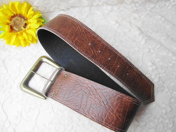 Brown Leather Wide Women display picture 1