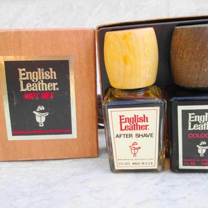 Sale English Leather Aftershave & Cologne Gift Set NIB 2oz Bottles Men&#39;s Cologne Original MEM Co Authentic Formula Unused made in USA