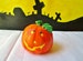 Jack O Lantern Pumpkin Figure Vintage Hand Painted Bisque Ceramic Figurine Trick Or Treat Halloween Fall Home Decor Pumpkin Figurine Statue 