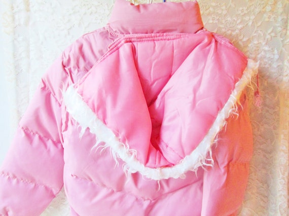 Pink Girls Hooded Coat Size 10 Girls Winter Coat … - image 3