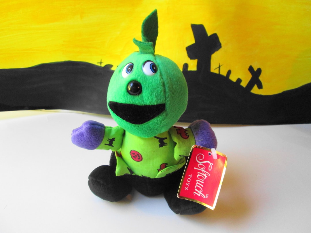 Plush Green Goblin Monster Doll Bean Bag Monster Ghoul Pumpkinhead Toy