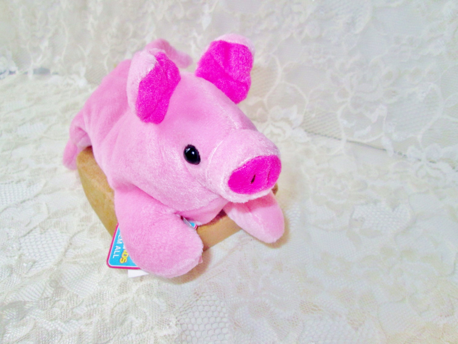 Plush Pink Pig Bean Bag Toy Vintage Dandee Collectors Choice