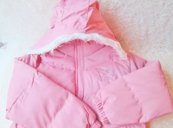 Pink Girls Hooded Coat Size 10 Girls Winter Coat … - image 1