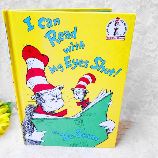 I Can Read With My Eyes Shut Dr Seuss Book Hardcover Vintage 1978 1st Edition Beginner Book Series  I Can Read like new condition