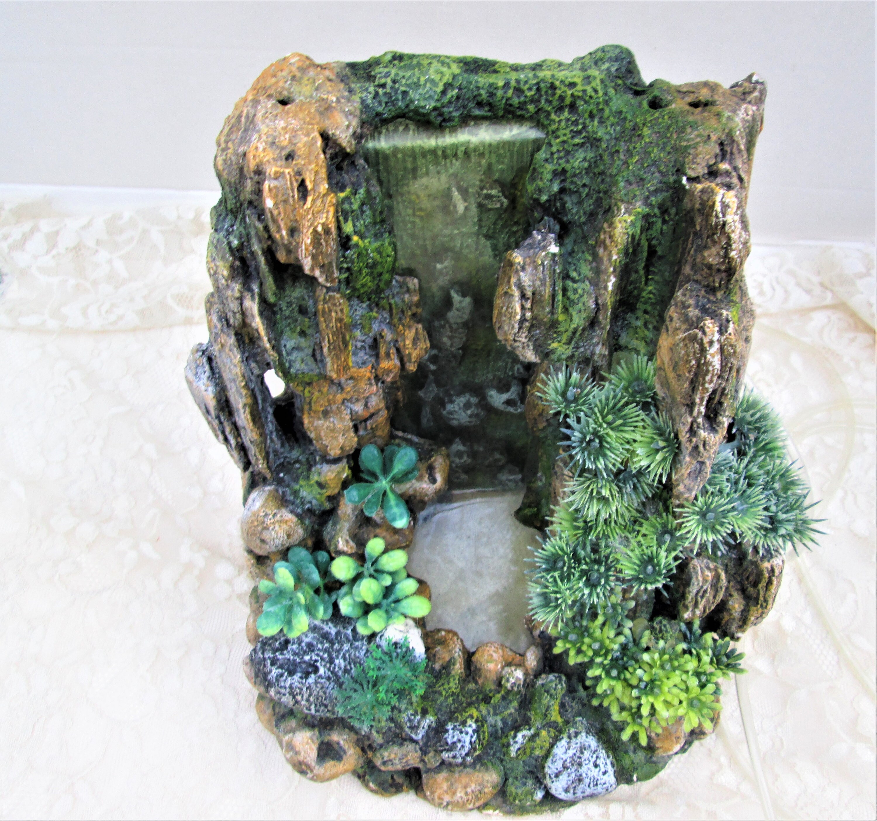 Mountain cliff hotsell waterfall aquarium ornament