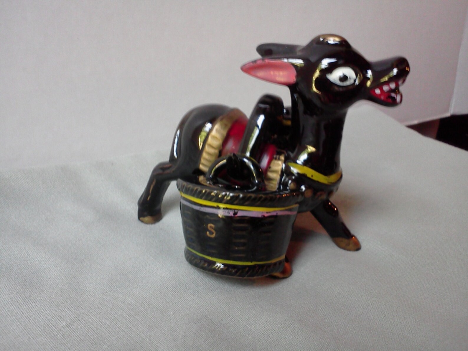Donkey Salt and Pepper Shaker Set Vintage Porcelain Donkey Etsy