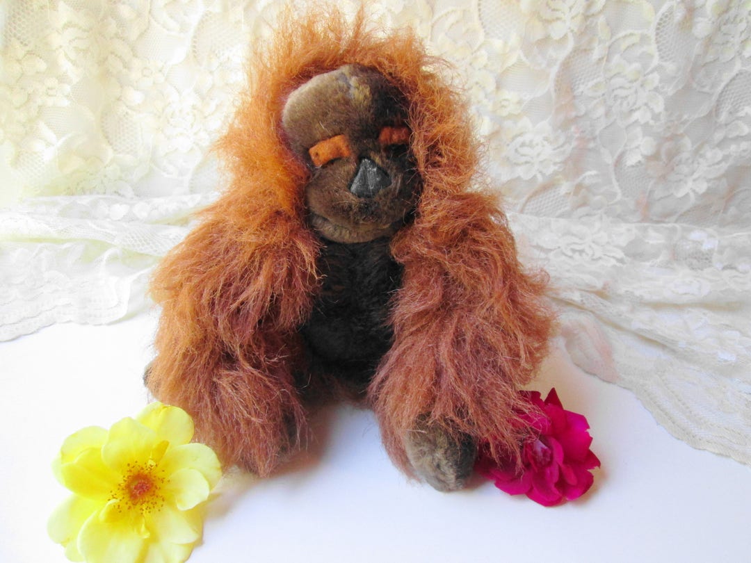 Plush Stuffed Ape Monkey Doll Toy Vintage Furry Chosun International