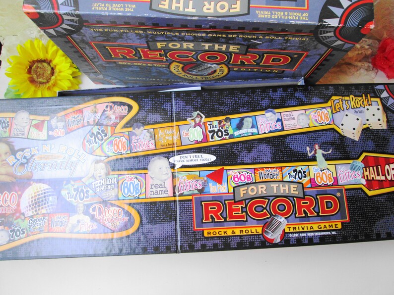 For The Record Rock Roll Trivia Game 50s 60s 70s Edition Etsy