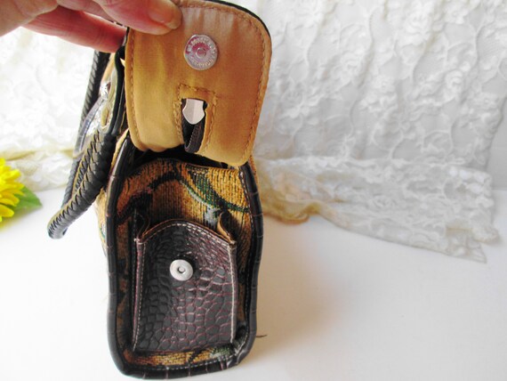 Floral Tapestry Purse Carpet Purse Handbag Brown … - image 3