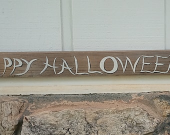 Primitive Halloween Dekoration aus Holz: Gruselige Dekoration aus Holz
