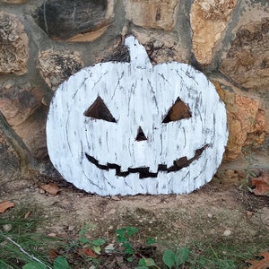 Large Metal Pumpkin Jack-o&#39;-lantern Cutout Halloween Decoration Recycled Rusty Tin Primitive Folk Art Fall Décor