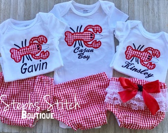 baby girl crawfish outfit