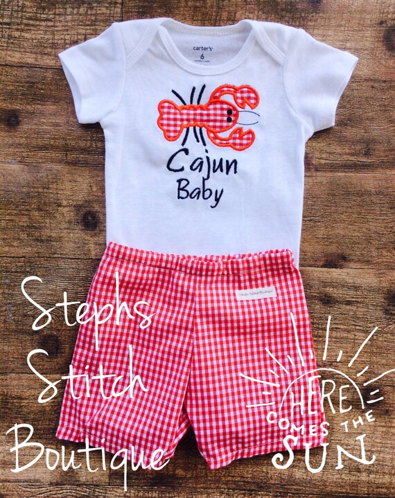 baby boy crawfish outfit