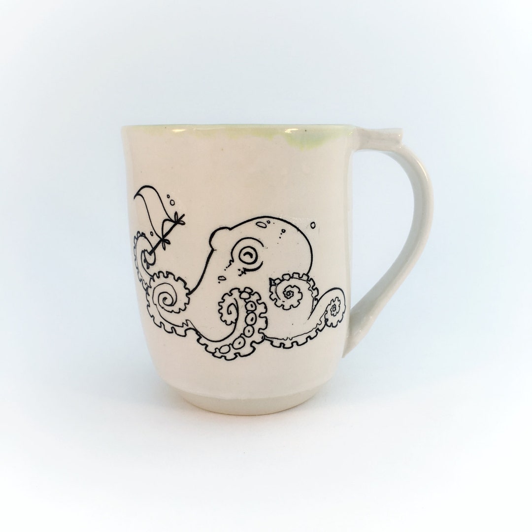 Mug Handmade Ceramic: Bianca Octopus Made to Order - Etsy
