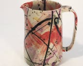 Splatterware pitcher Handmade stoneware