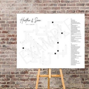 Custom Crossword Puzzle: Personalized Party Game (Digital Download)