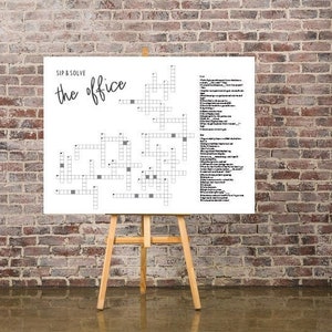 The Office giant crossword puzzle, the office gift, the office trivia, the office custom crossword puzzle, the office puzzle, game