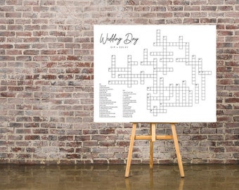 Wedding Crossword Puzzle: Cocktail Hour Rehearsal Dinner Game