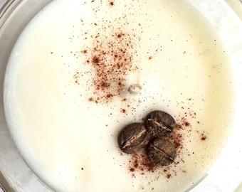 Kaffee-Soja-Kerze - Zimt-Espresso-Duft, handgegossene, gemütliche Aromatherapie-Kerze