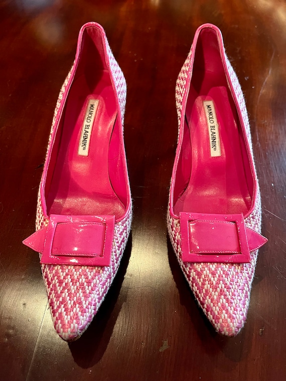 Bright and Pretty Manolo Blahnik Pink and White He