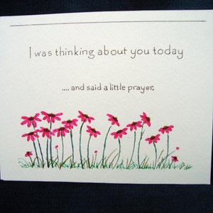 I was thinking about you today and said a little prayer - a set of 5 prayer cards with matching envelopes