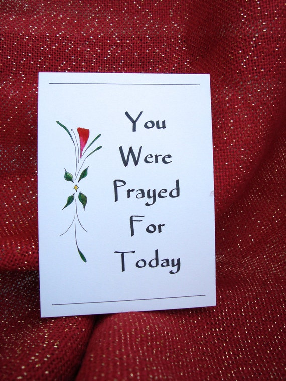 You Were Prayed for Today 5 Prayer Cards Etsy