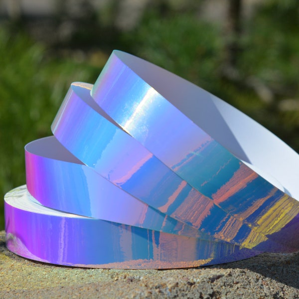 White Opal BLUE/PINK  Color Changing Decorative Tape (1" or 3/4" width)