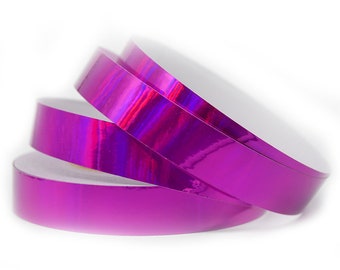 Fuchsia RAINBOW Holographic Decorative Tape (1" or 3/4" width)