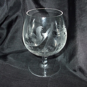 Vintage Rosenthal Crystal Squirrel Cordial, HTF Cocktail Glass