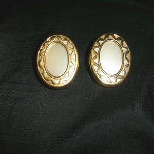 Vintage Large KJL Two Tone Clip Earrings, Kenneth Jay Lane Silvertone Goldtone Costume Jewelry
