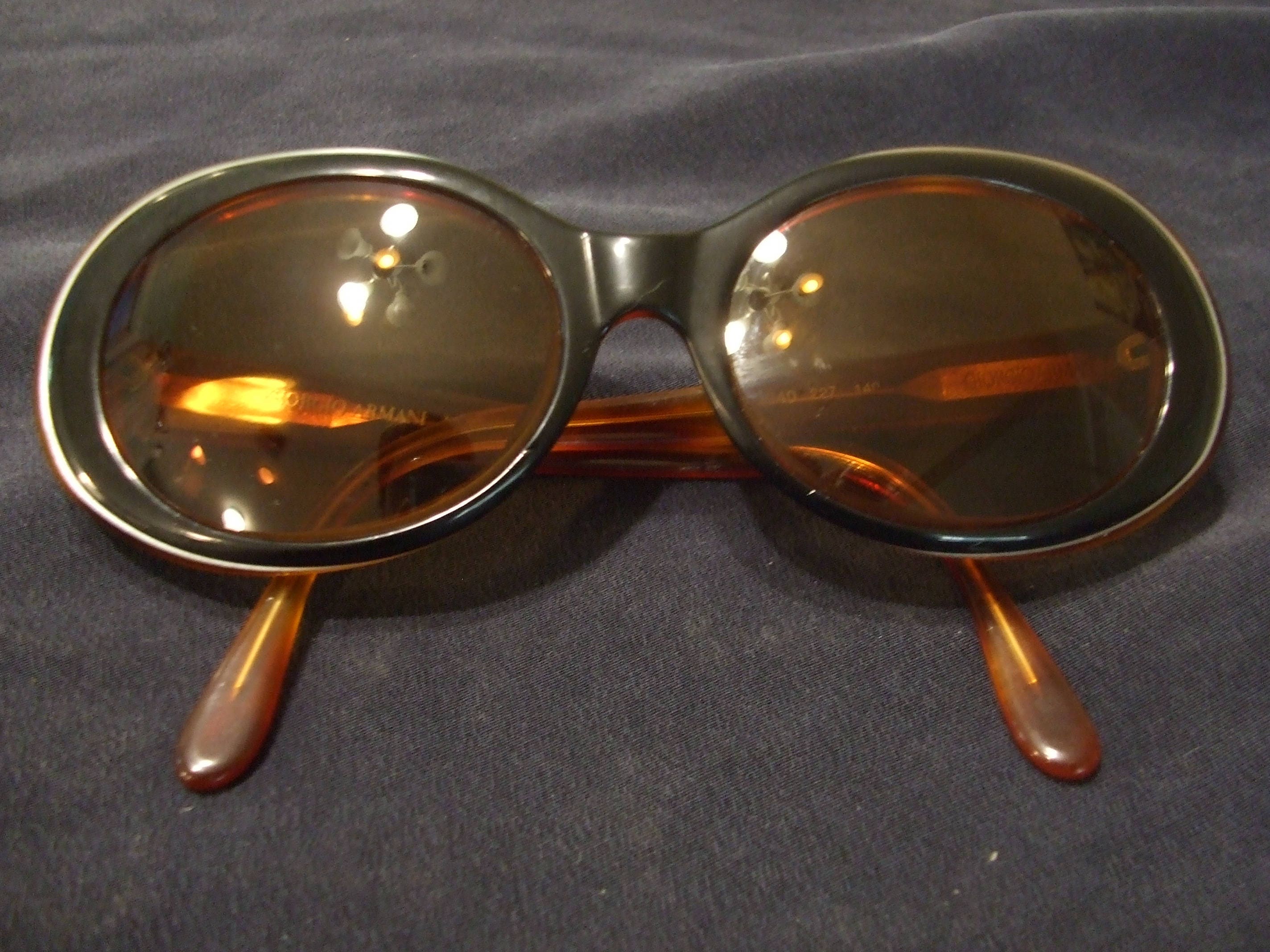 Giorgio Armani Tortoiseshell Vintage Sunglasses Made in Italy Brown 835 104-S Vintage Tortoiseshell Giorgio Armani Shades With Oval Lenses  main image 3
