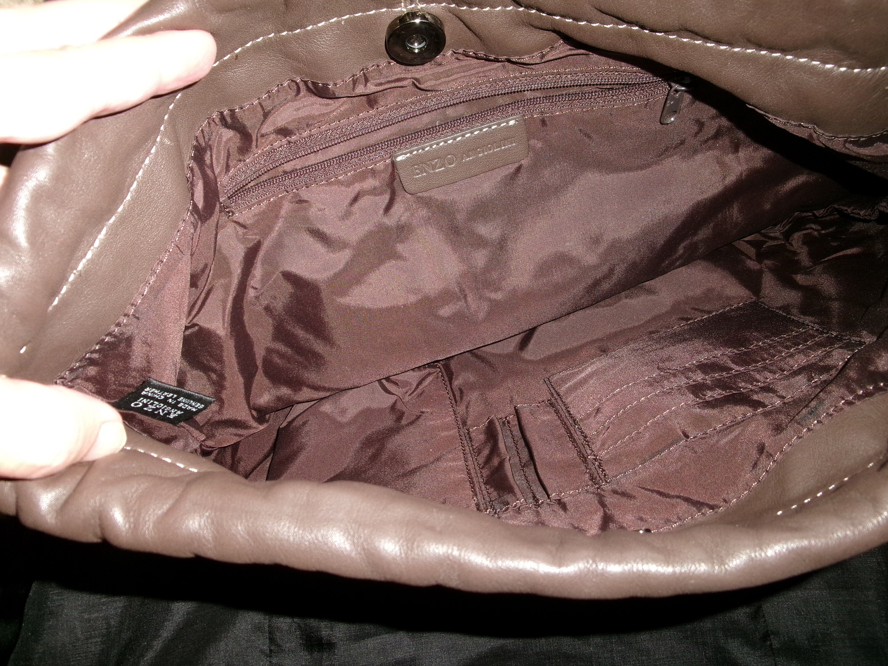 Enzo Angiolini | Bag | Vintage Suede Brown Backpack Suede Backpack Brown Bags for Men for sale | eBay main image 4