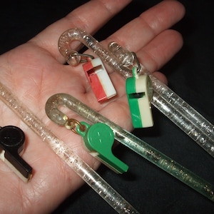 Vintage Barware Stirring Sticks, Glitter Cane Whistle Swizzle Sticks, Set of 4 bild 1