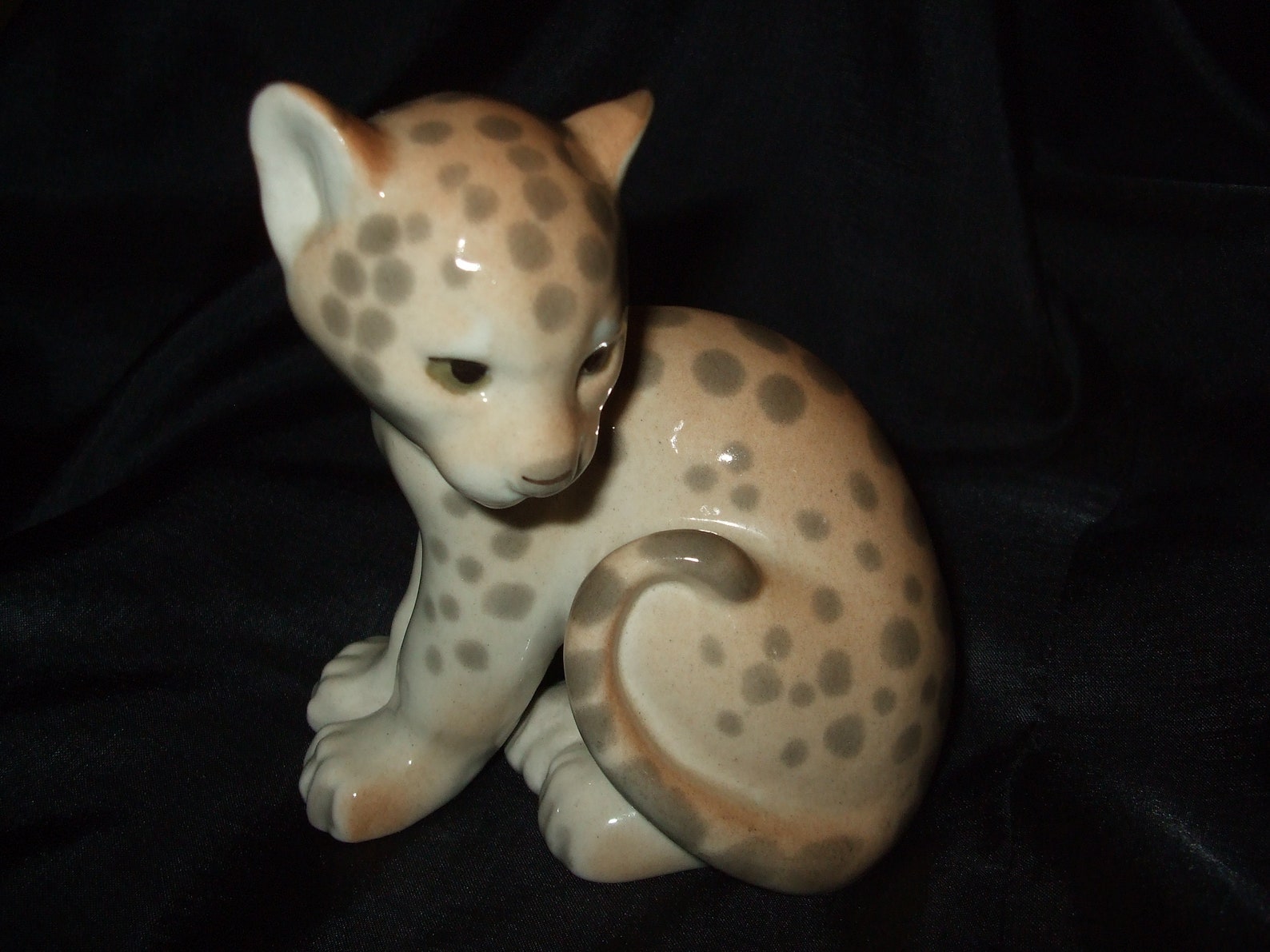 Vintage Baby Leopard Porcelain Figurine by Lomonosov Made in - Etsy